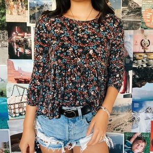 american eagle flower peplum !